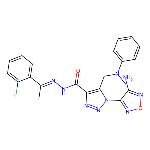 C21H20ClN9O2 structure