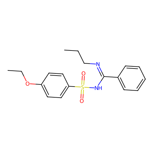 N-(4-ethoxyphenyl)sulfonyl-N'-propylbenzenecarboximidamide structure