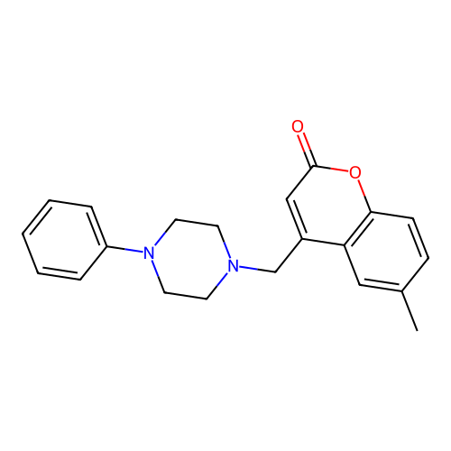 6-Methyl-4-[(4-phenylpiperazin-1-yl)methyl]chromen-2-one structure