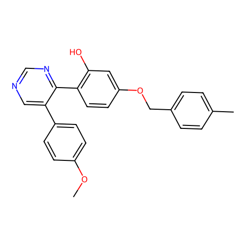 2-[5-(4-Methoxyphenyl)pyrimidin-4-yl]-5-[(4-methylphenyl)methoxy]phenol structure