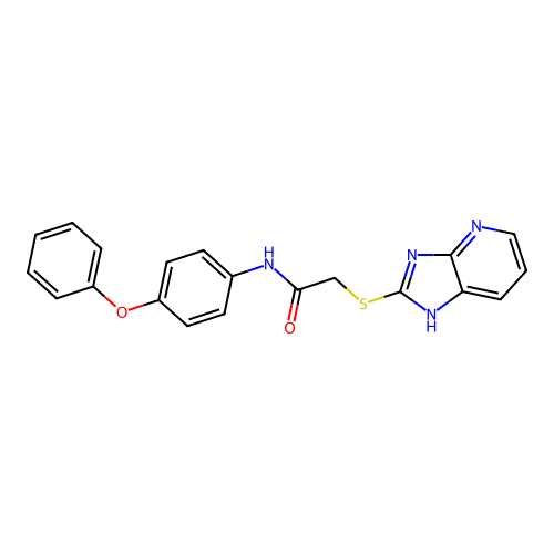 2-(1H-imidazo[4,5-b]pyridin-2-ylsulfanyl)-N-(4-phenoxyphenyl)acetamide structure