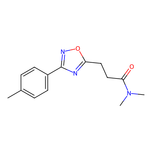 N,N-dimethyl-3-[3-(4-methylphenyl)-1,2,4-oxadiazol-5-yl]propanamide structure