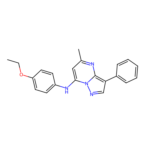N-(4-ethoxyphenyl)-5-methyl-3-phenylpyrazolo[1,5-a]pyrimidin-7-amine structure