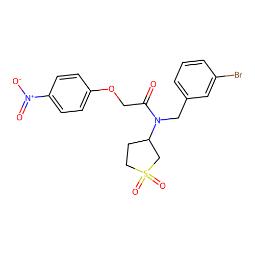 N-(3-bromobenzyl)-N-(1,1-dioxidotetrahydrothiophen-3-yl)-2-(4-nitrophenoxy)acetamide structure
