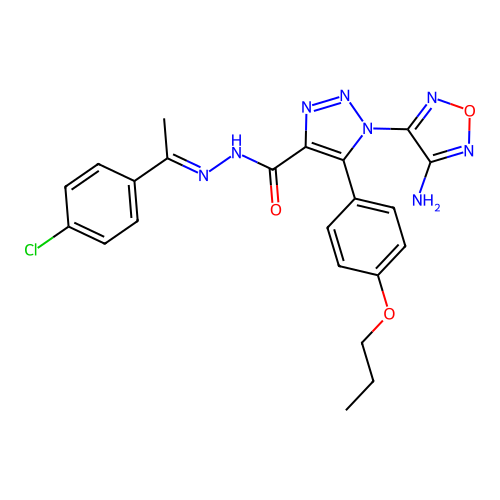 C22H21ClN8O3 structure