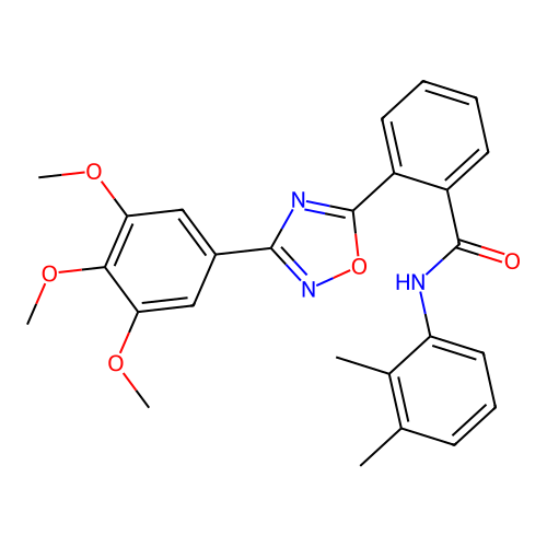 N-(2,3-dimethylphenyl)-2-[3-(3,4,5-trimethoxyphenyl)-1,2,4-oxadiazol-5-yl]benzamide structure