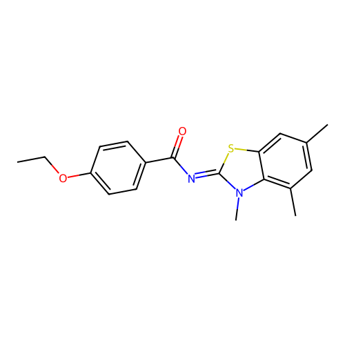(E)-4-ethoxy-N-(3,4,6-trimethylbenzo[d]thiazol-2(3H)-ylidene)benzamide structure