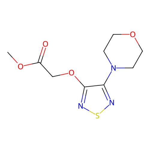 Methyl [(4-morpholin-4-yl-1,2,5-thiadiazol-3-yl)oxy]acetate structure