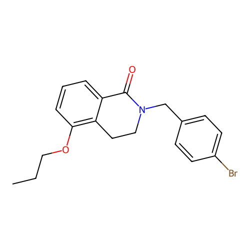 2-(4-bromobenzyl)-5-propoxy-3,4-dihydroisoquinolin-1(2H)-one structure