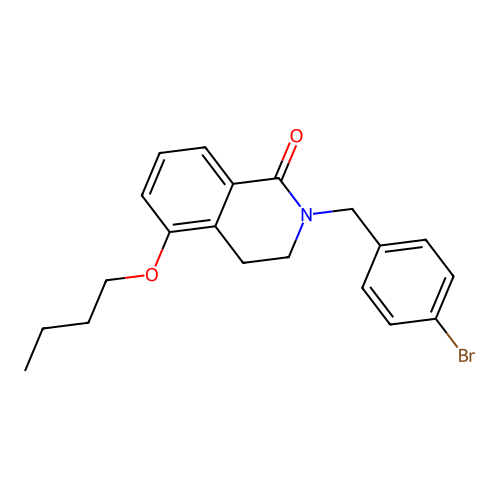 2-(4-bromobenzyl)-5-butoxy-3,4-dihydroisoquinolin-1(2H)-one structure