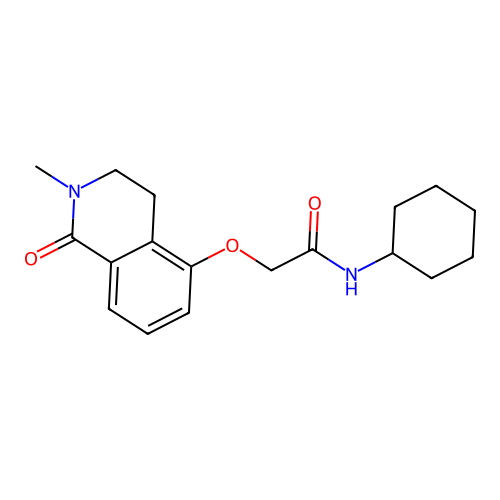 N-cyclohexyl-2-[(2-methyl-1-oxo-1,2,3,4-tetrahydroisoquinolin-5-yl)oxy]acetamide structure