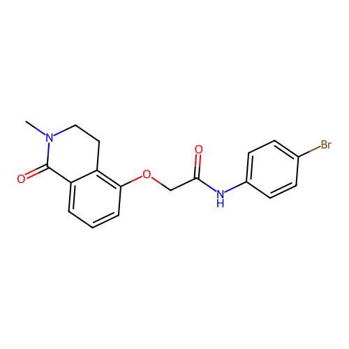 N-(4-bromophenyl)-2-[(2-methyl-1-oxo-3,4-dihydroisoquinolin-5-yl)oxy]acetamide structure