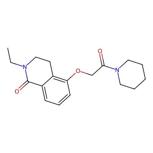 2-ethyl-5-(2-oxo-2-(piperidin-1-yl)ethoxy)-3,4-dihydroisoquinolin-1(2H)-one structure