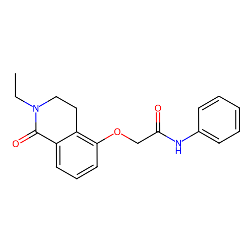 2-((2-ethyl-1-oxo-1,2,3,4-tetrahydroisoquinolin-5-yl)oxy)-N-phenylacetamide structure