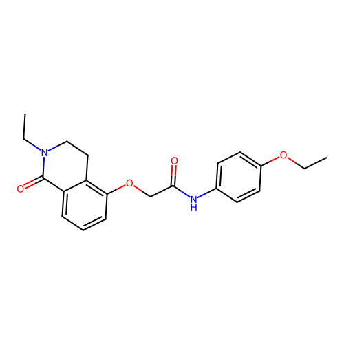 N-(4-ethoxyphenyl)-2-[(2-ethyl-1-oxo-3,4-dihydroisoquinolin-5-yl)oxy]acetamide structure