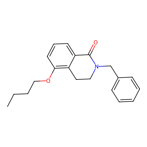 2-benzyl-5-butoxy-3,4-dihydroisoquinolin-1(2H)-one structure