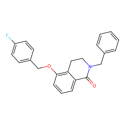 2-Benzyl-5-[(4-fluorophenyl)methoxy]-3,4-dihydroisoquinolin-1-one structure