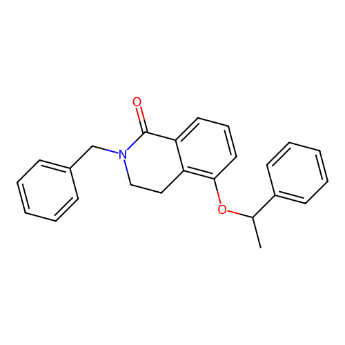2-Benzyl-5-(1-phenylethoxy)-3,4-dihydroisoquinolin-1-one structure