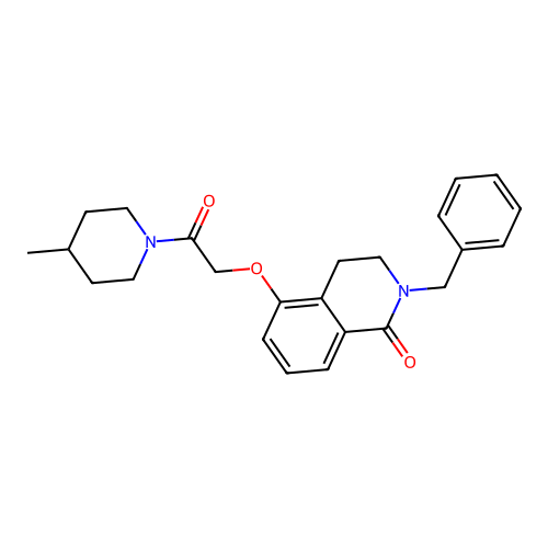 2-Benzyl-5-[2-(4-methylpiperidin-1-yl)-2-oxoethoxy]-3,4-dihydroisoquinolin-1-one structure