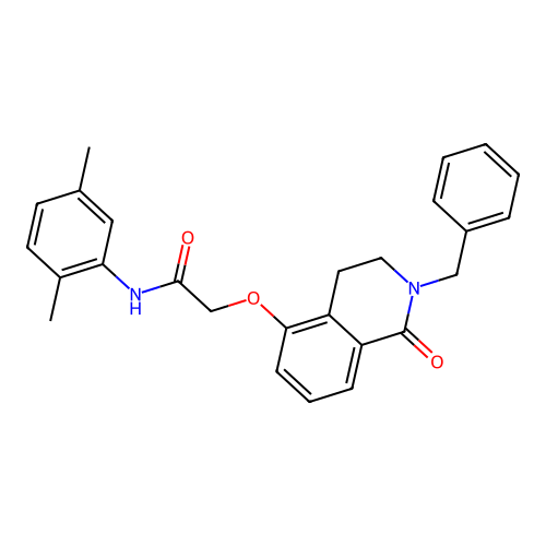 2-((2-benzyl-1-oxo-1,2,3,4-tetrahydroisoquinolin-5-yl)oxy)-N-(2,5-dimethylphenyl)acetamide structure