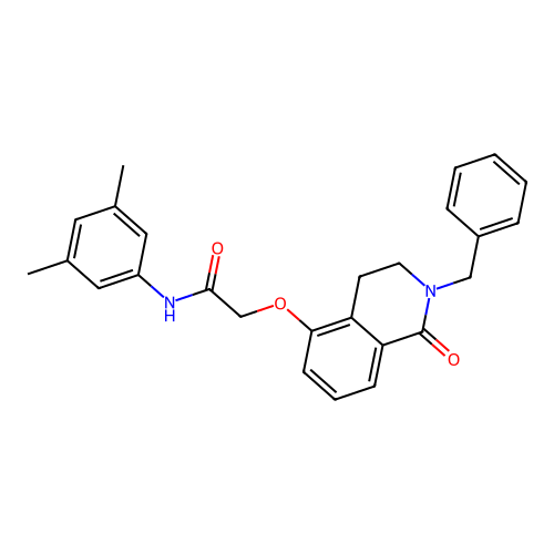 2-((2-benzyl-1-oxo-1,2,3,4-tetrahydroisoquinolin-5-yl)oxy)-N-(3,5-dimethylphenyl)acetamide structure