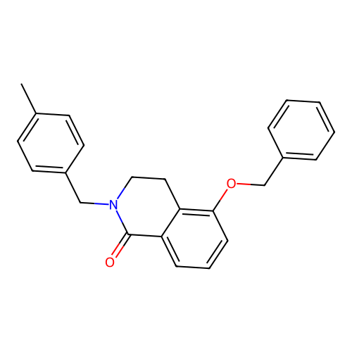 5-(benzyloxy)-2-(4-methylbenzyl)-3,4-dihydroisoquinolin-1(2H)-one structure