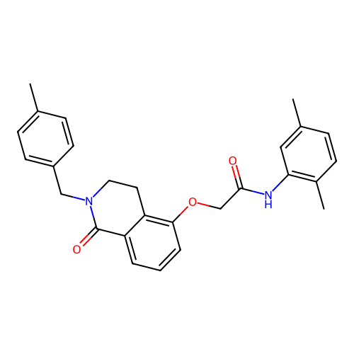N-(2,5-dimethylphenyl)-2-((2-(4-methylbenzyl)-1-oxo-1,2,3,4-tetrahydroisoquinolin-5-yl)oxy)acetamide structure