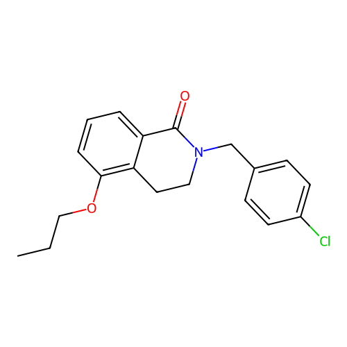 2-(4-chlorobenzyl)-5-propoxy-3,4-dihydroisoquinolin-1(2H)-one structure
