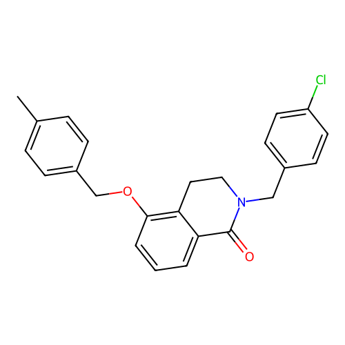 2-(4-chlorobenzyl)-5-((4-methylbenzyl)oxy)-3,4-dihydroisoquinolin-1(2H)-one structure