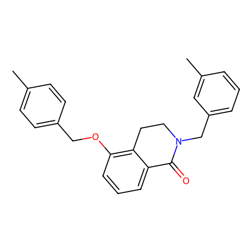 2-(3-methylbenzyl)-5-((4-methylbenzyl)oxy)-3,4-dihydroisoquinolin-1(2H)-one structure