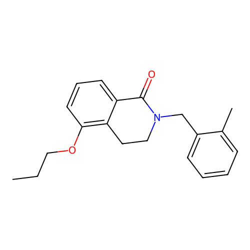 2-(2-methylbenzyl)-5-propoxy-3,4-dihydroisoquinolin-1(2H)-one structure