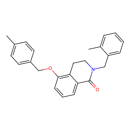 2-(2-methylbenzyl)-5-((4-methylbenzyl)oxy)-3,4-dihydroisoquinolin-1(2H)-one structure