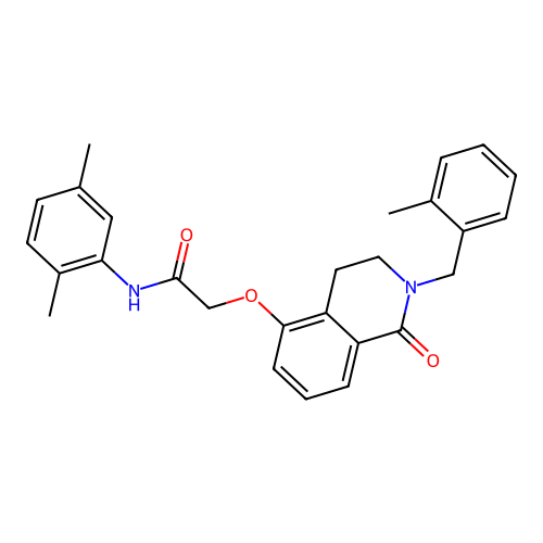 N-(2,5-dimethylphenyl)-2-({2-[(2-methylphenyl)methyl]-1-oxo-1,2,3,4-tetrahydroisoquinolin-5-yl}oxy)acetamide structure