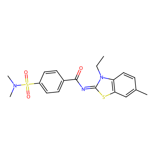 (E)-4-(N,N-dimethylsulfamoyl)-N-(3-ethyl-6-methylbenzo[d]thiazol-2(3H)-ylidene)benzamide structure