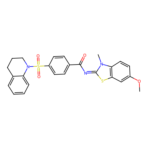 (E)-4-((3,4-dihydroquinolin-1(2H)-yl)sulfonyl)-N-(6-methoxy-3-methylbenzo[d]thiazol-2(3H)-ylidene)benzamide structure