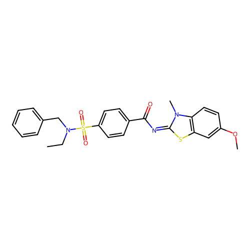 (Z)-4-(N-benzyl-N-ethylsulfamoyl)-N-(6-methoxy-3-methylbenzo[d]thiazol-2(3H)-ylidene)benzamide structure