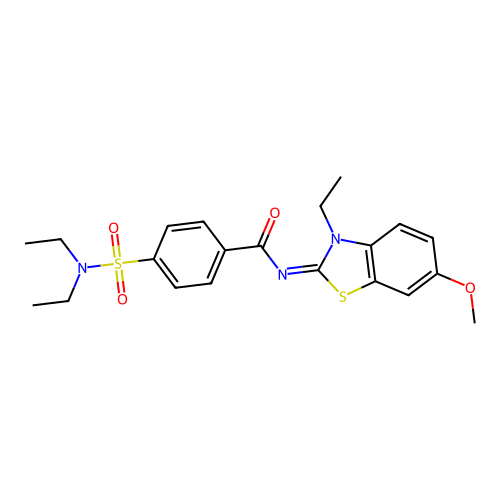 4-(diethylsulfamoyl)-N-(3-ethyl-6-methoxy-1,3-benzothiazol-2-ylidene)benzamide structure