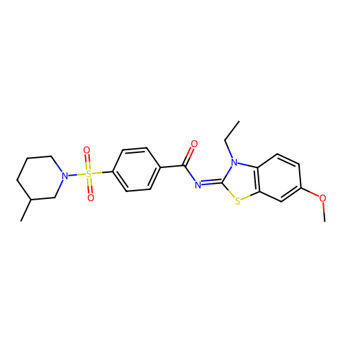 (Z)-N-(3-ethyl-6-methoxybenzo[d]thiazol-2(3H)-ylidene)-4-((3-methylpiperidin-1-yl)sulfonyl)benzamide structure