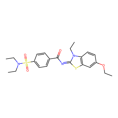 4-(diethylsulfamoyl)-N-(6-ethoxy-3-ethyl-1,3-benzothiazol-2-ylidene)benzamide structure