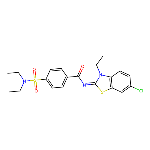 (Z)-N-(6-chloro-3-ethylbenzo[d]thiazol-2(3H)-ylidene)-4-(N,N-diethylsulfamoyl)benzamide structure