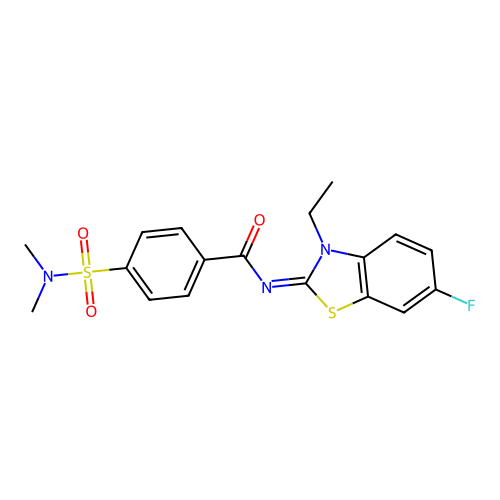4-(dimethylsulfamoyl)-N-(3-ethyl-6-fluoro-1,3-benzothiazol-2-ylidene)benzamide structure