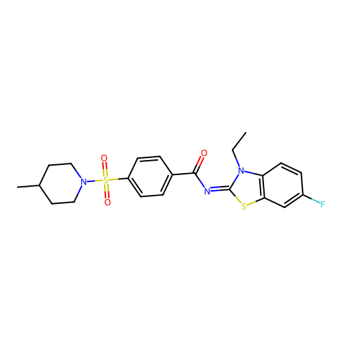 (E)-N-(3-ethyl-6-fluorobenzo[d]thiazol-2(3H)-ylidene)-4-((4-methylpiperidin-1-yl)sulfonyl)benzamide structure