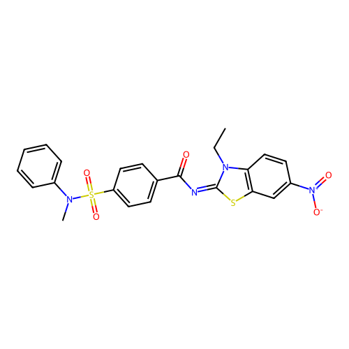 (E)-N-(3-ethyl-6-nitrobenzo[d]thiazol-2(3H)-ylidene)-4-(N-methyl-N-phenylsulfamoyl)benzamide structure