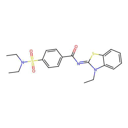 (Z)-4-(N,N-diethylsulfamoyl)-N-(3-ethylbenzo[d]thiazol-2(3H)-ylidene)benzamide structure
