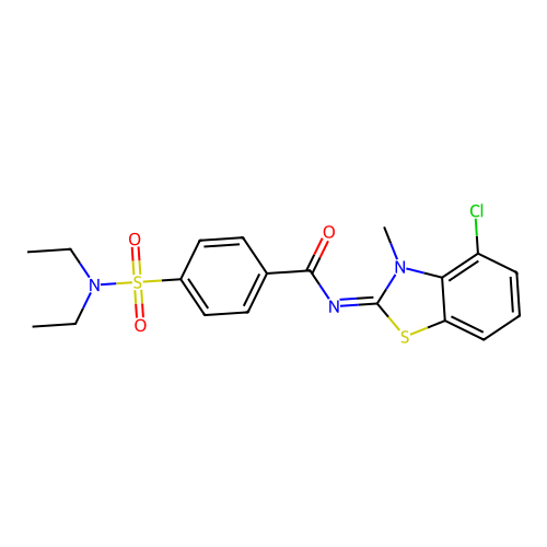 N-(4-chloro-3-methyl-1,3-benzothiazol-2-ylidene)-4-(diethylsulfamoyl)benzamide structure