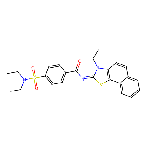 4-(diethylsulfamoyl)-N-(3-ethylbenzo[g][1,3]benzothiazol-2-ylidene)benzamide structure