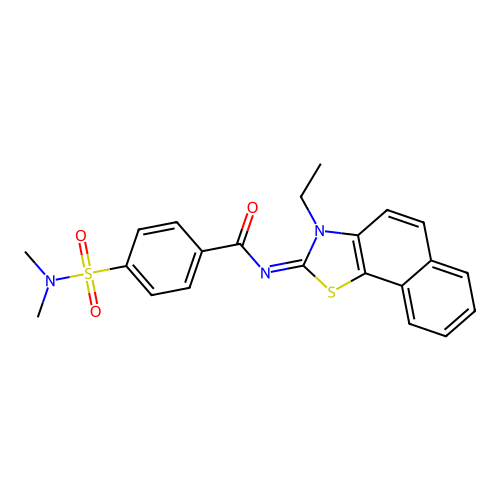 4-(dimethylsulfamoyl)-N-(3-ethylbenzo[g][1,3]benzothiazol-2-ylidene)benzamide structure