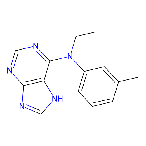 N-乙基-N-(3-甲基苯基)-7H-嘌呤-6-胺 structure