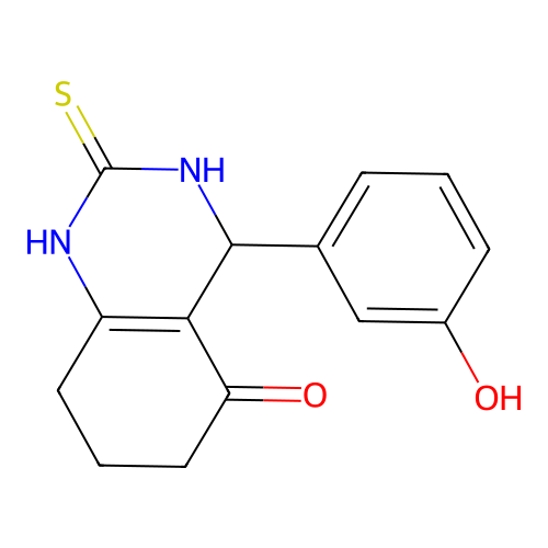 4-(3-Hydroxyphenyl)-2-sulfanylidene-1,3,4,6,7,8-hexahydroquinazolin-5-one structure