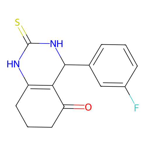 4-(3-Fluorophenyl)-2-sulfanylidene-1,3,4,6,7,8-hexahydroquinazolin-5-one structure